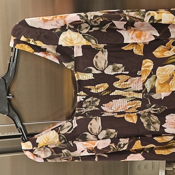 💕FAVORITE DAUGHTER💕 Long Sleeve Vibeyard Dress ~ Buganvilias Floral Print NWT - Picture 4 of 10